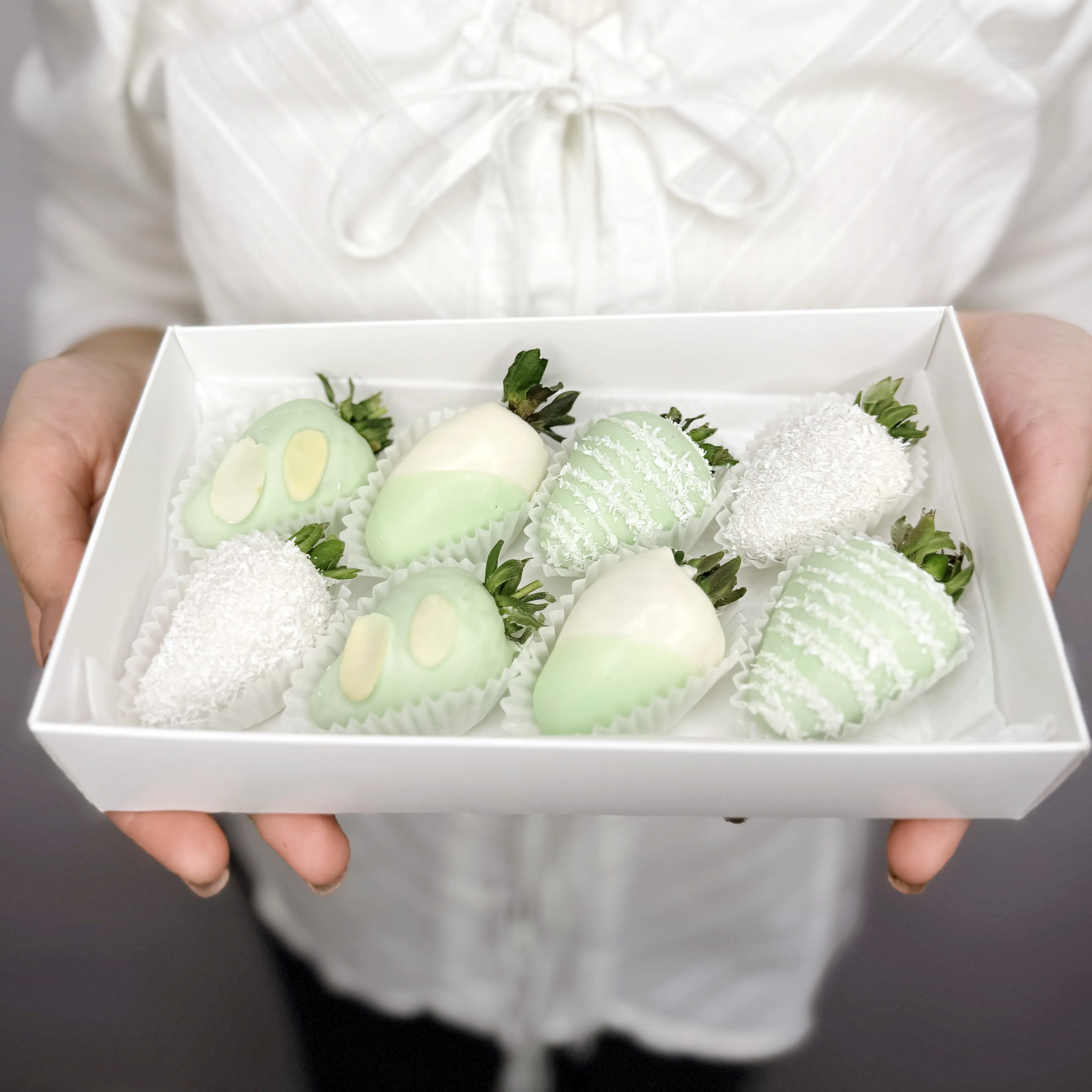 Букет Клубника в шоколаде Зелёный огонёк