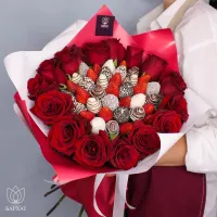 Букет Розалита с красными розами Букет Розалита с красными розами