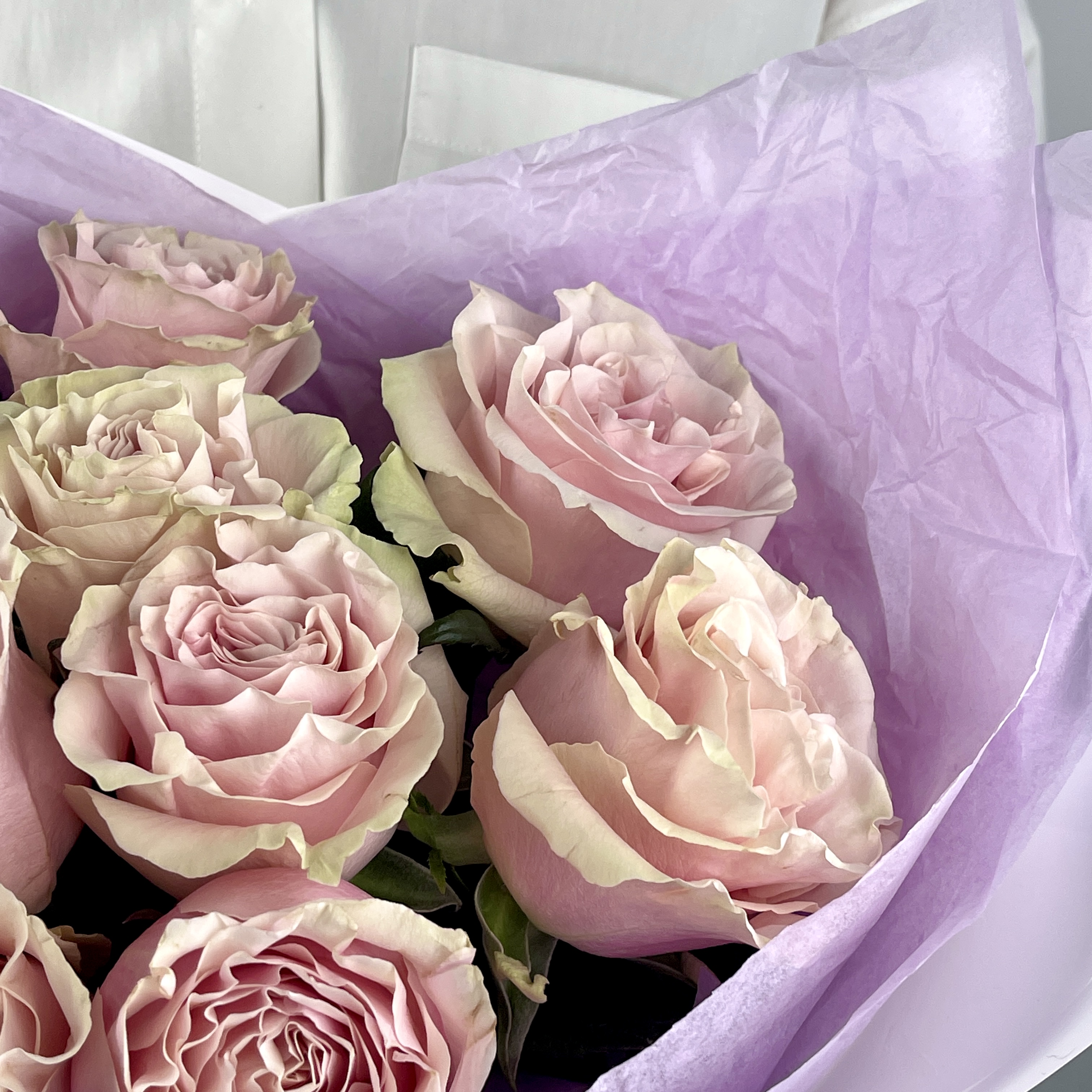 Букет Монобукет из розовых роз №1