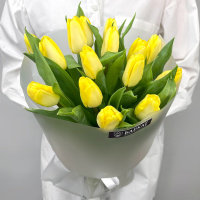 Букет Монобукет из желтых тюльпанов №1