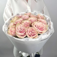 Букет Монобукет из розовых роз №4