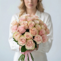 Букет Букет из 25 розовых роз под ленту