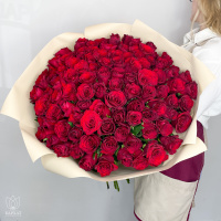 Букет Букет из 101 красной розы в упаковке