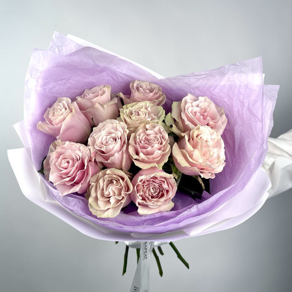 Букет Монобукет из розовых роз №1