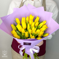 Букет Монобукет из желтых тюльпанов М