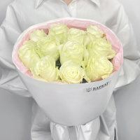 Букет Монобукет из 11 белых роз №3