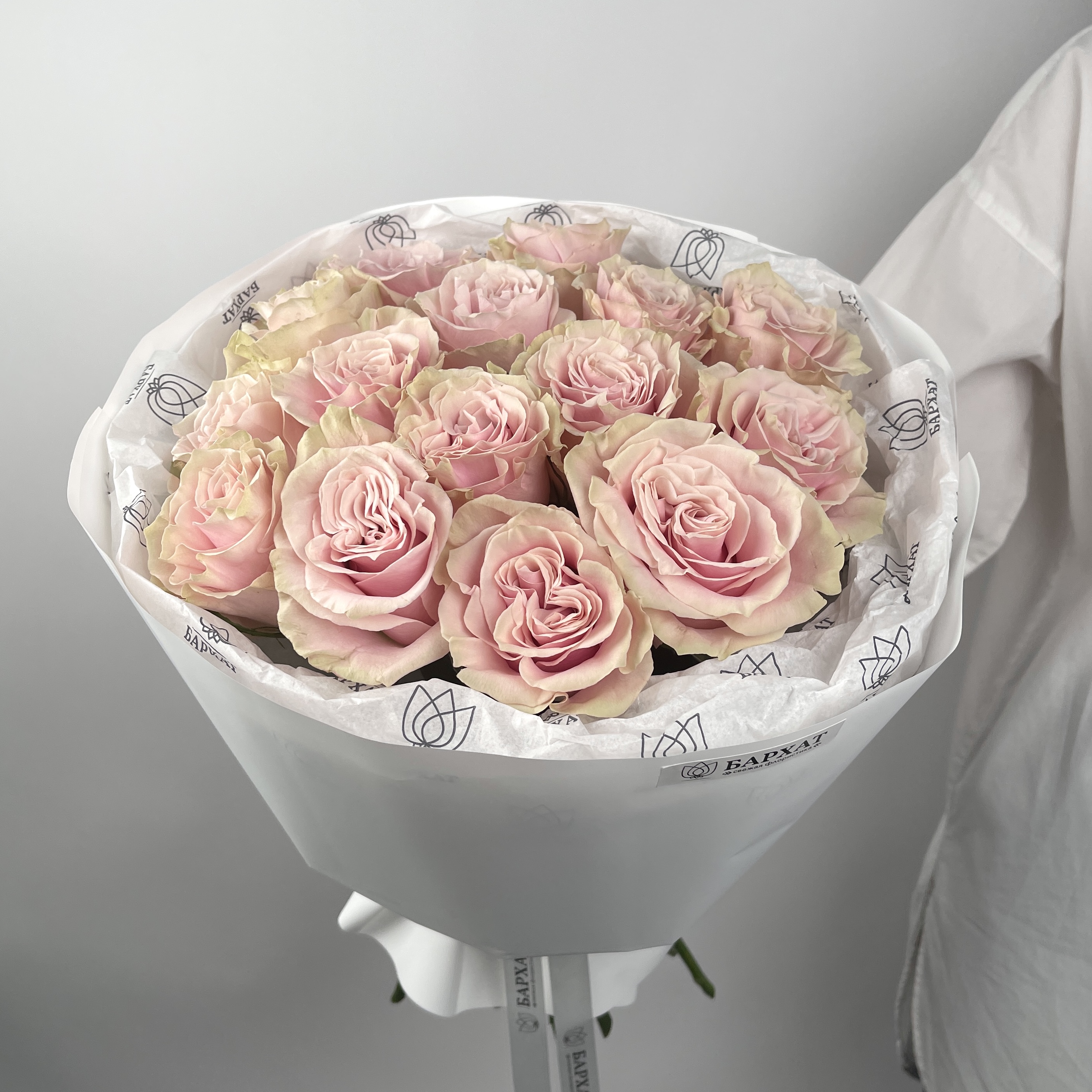 Букет Монобукет из розовых роз №4