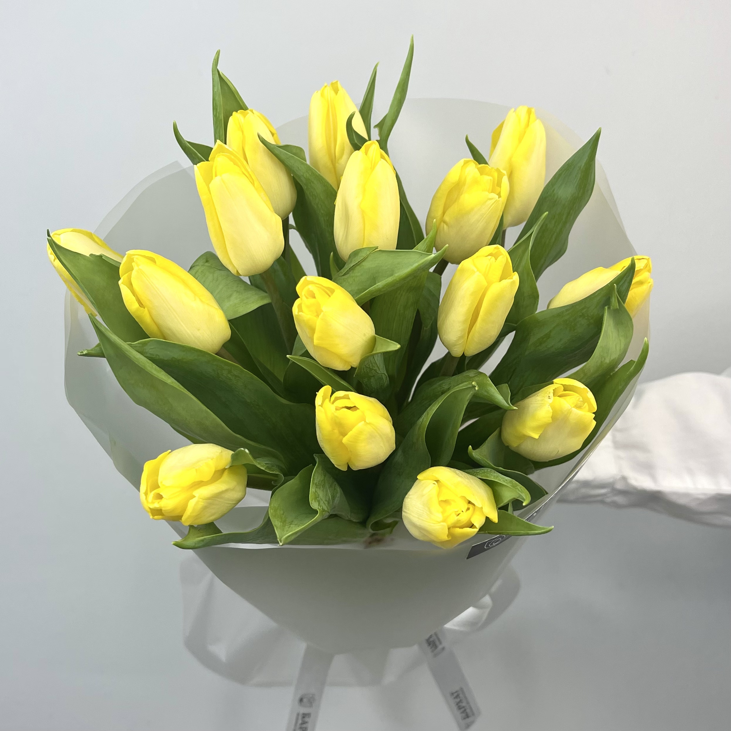 Букет Монобукет из желтых тюльпанов №1
