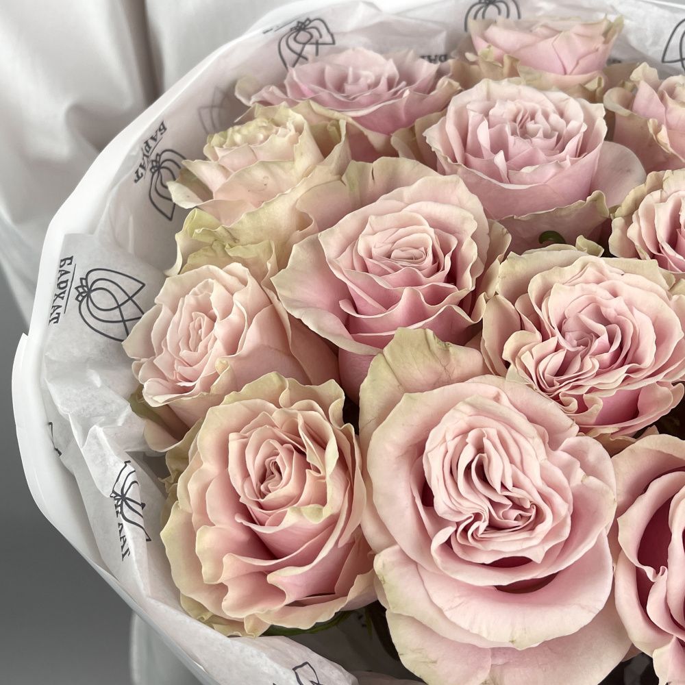 Букет Монобукет из розовых роз №4