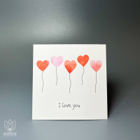 Букет Мини-открытка I love you