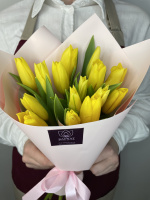 Букет Монобукет из желтых тюльпанов XS