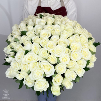 Букет Букет из 101 белой розы под ленту